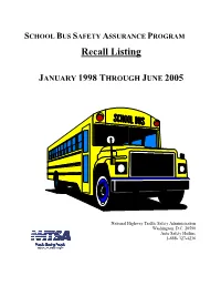 School Bus Safety Assurance Program