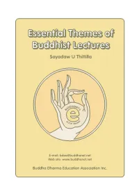Essential Themes of Buddhist Lectures