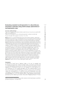 Evaluating Snowmelt Runoff Generation in a Discontinuous Permafrost