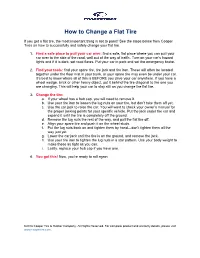 How to Change a Flat Tire