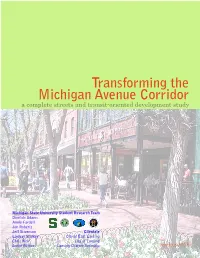 Transforming the Michigan Avenue Corridor a Complete Streets and Transit-Oriented Development Study