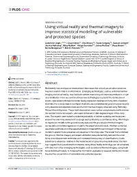 Using Virtual Reality and Thermal Imagery to Improve Statistical Modelling of Vulnerable and Protected Species