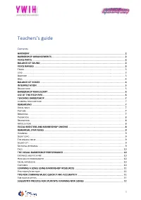YWIH Teachers' Guide