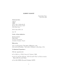 ALBERT MARCET Curriculum Vitae November 2020 Personal Data