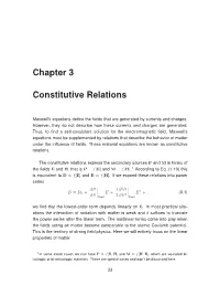 Chapter 3 Constitutive Relations