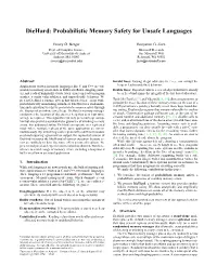 Diehard: Probabilistic Memory Safety for Unsafe Languages