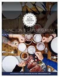 Function & Catering Menu