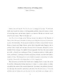Galileo's Discovery of Scaling Laws