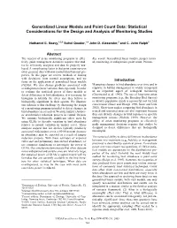 Generalized Linear Models and Point Count Data: Statistical Considerations for the Design and Analysis of Monitoring Studies