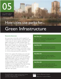 How Cities Use Parks for Green Infrastructure