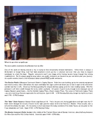 Where to Go When Ya Gotta Go: the Best Public Restrooms That Boston