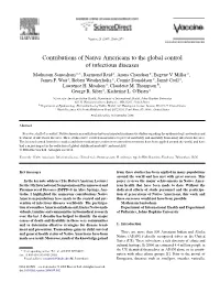 Contributions of Native Americans to the Global Control of Infectious Diseases Mathuram Santosham A,∗, Raymond Reid A, Aruna Chandran A, Eugene V
