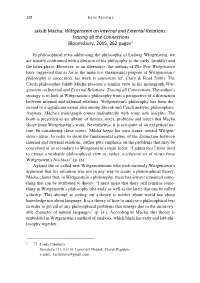 Jakub Mácha: Wittgenstein on Internal and External Relations: Tracing All the Connections Bloomsbury, 2015, 262 Pages1