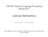Lexical Semantics