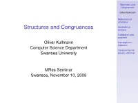Structures and Congruences