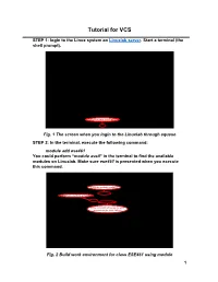 Tutorial for VCS