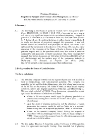 Yeoman's Row Management Ltd V Cobbe