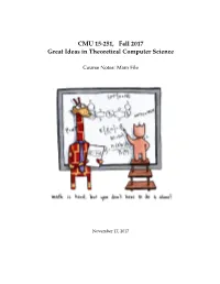 15-251 "Great Ideas in Theoretical Computer Science