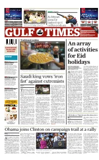An Array of Activities for Eid Holidays
