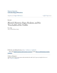 Blasted's Hysteria: Rape, Realism, and the Thresholds of the Visible