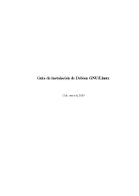Guía De Instalación De Debian GNU/Linux