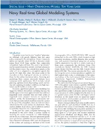 Navy Real-Time Global Modeling Systems