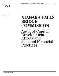 NIAGARA FALLS BRIDGE COMMISSION Audit of Capital Development Efforts and Selected Financial Practices