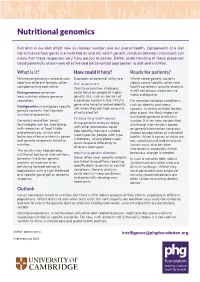 Nutritional Genomics Explainer July 2021