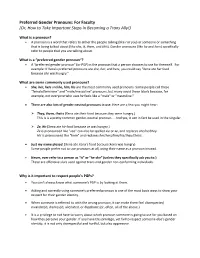 Preferred Gender Pronouns: for Faculty (Or, How to Take Important Steps in Becoming a Trans Ally!)