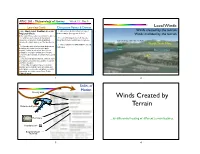Winds Created by Terrain by Terrain