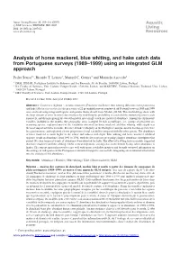 Analysis of Horse Mackerel, Blue Whiting, and Hake Catch Data from Portuguese Surveys (1989–1999) Using an Integrated GLM Approach