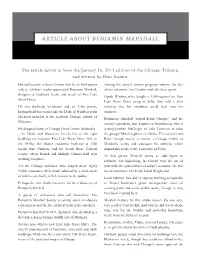 Article About Benjamin Marshall