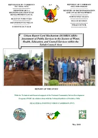 Citizen Report Card Mechanism (SCORECARD): Assessment Of