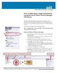 How to Make Basic Image Adjustments Using Microsoft Office