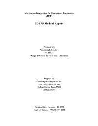 IDEF5 Method Report