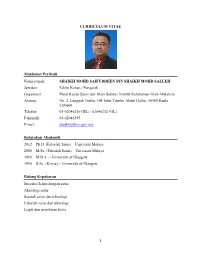 SHAIKH MOHD SAIFUDDEEN BIN SHAIKH MOHD SALLEH Jawatan