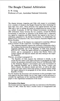 The Beagle Channel Arbitration D
