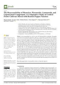 The Bioaccessibility of Phenolics, Flavonoids, Carotenoids