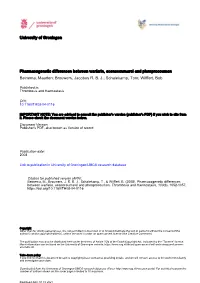 University of Groningen Pharmacogenetic Differences