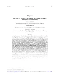 Chapter 8 100 Years of Progress in Understanding the Dynamics Of