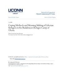 Coping Methods and Meaning Making of Liberian Refugees in The