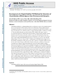 Development of a Rapid-Viability PCR Method for Detection of Clostridioides Difficile Spores from Environmental Samples