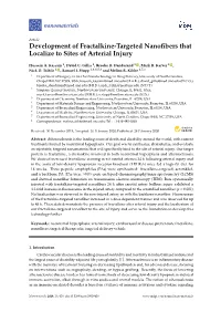 Development of Fractalkine-Targeted Nanofibers That Localize to Sites Of