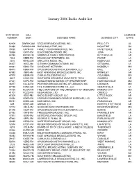 January 2006 Radio Audit List