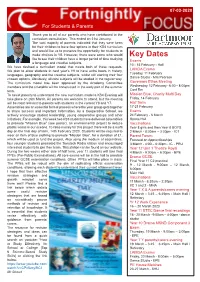 Key Dates Like to See Their Children Have a Longer Period of Time Studying Exams a Language and Creative Subjects