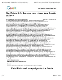 Mirsnews.Com Mail - Field Reichardt for Congress News Releas