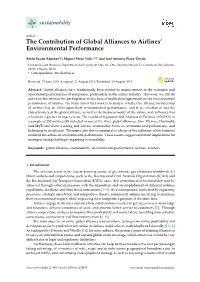 The Contribution of Global Alliances to Airlines' Environmental Performance