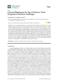 Concept Mapping in the Age of Deleuze: Fresh Perspectives and New Challenges
