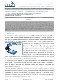 Design and Verification of New Generation Flexible Electronics and Display