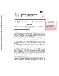 Kinship Terms and Terms of Address in Nænæji Dialect Received: 6/03/2019 Accepted: 4/07/2019